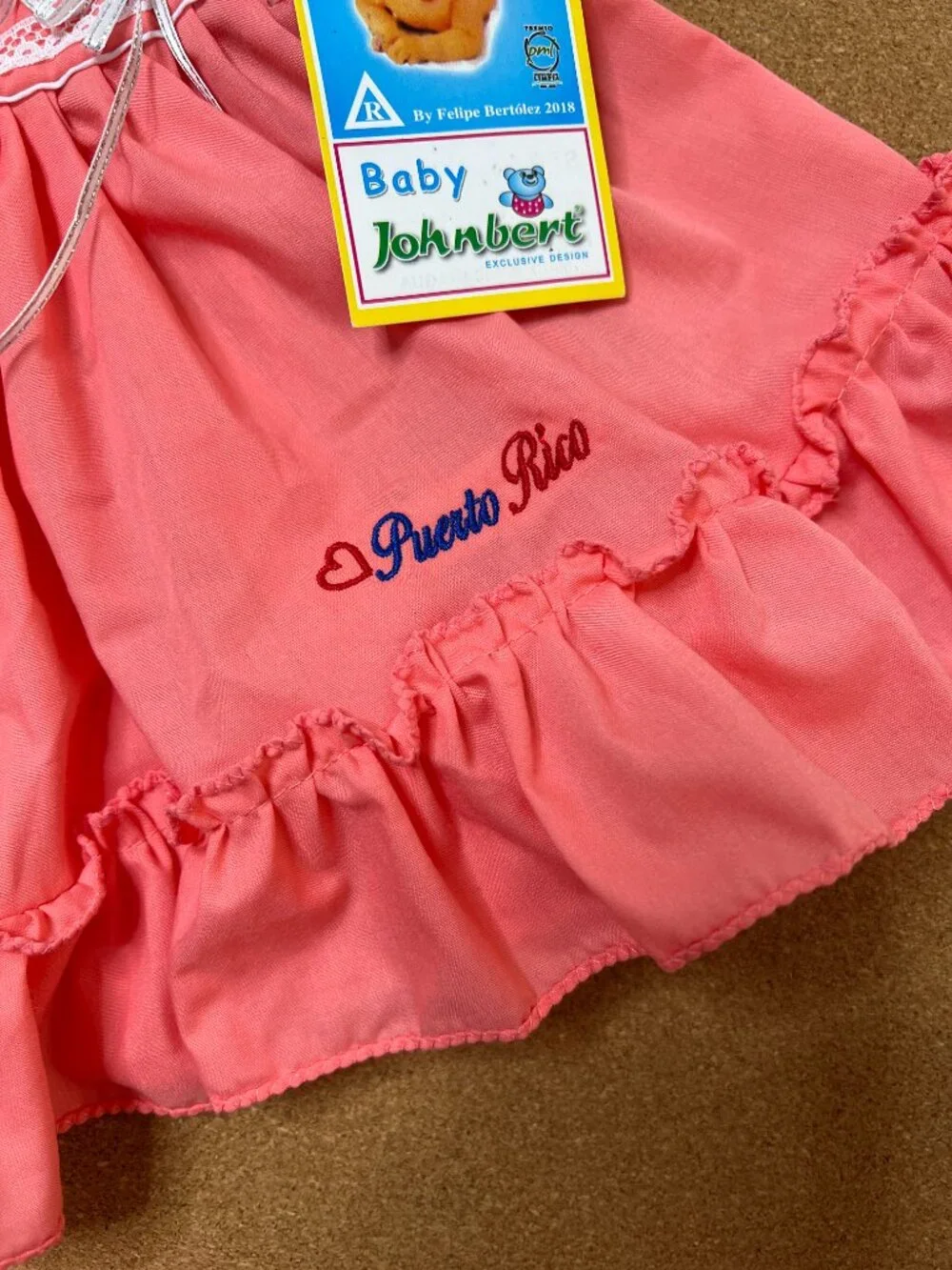 Baby Girl Dress with Hat and Panty Puerto Rico 3month 3pc NWT